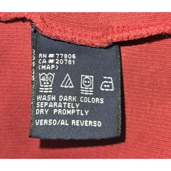 Tommy Hilfiger V Neck Sweater Mens XXL Logo Pull Over Red Striped Arm Vintage Bl - Picture 6 of 10